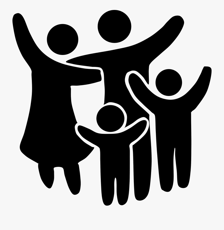 Family Clipart Black And White.