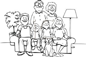 Family Photo Clipart Black And White.