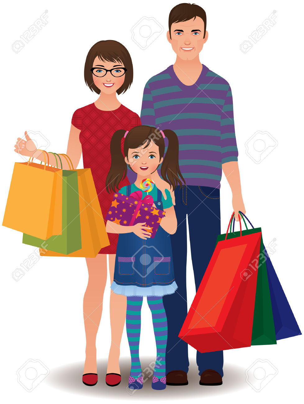 Family shopping clipart 10 » Clipart Station.