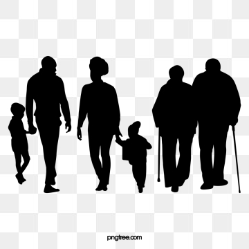 Silhouette Family PNG Images.