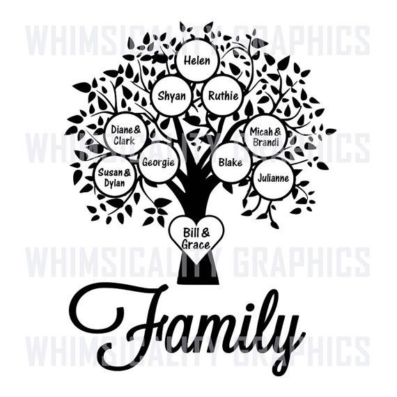 Family Tree Clip Art Black And White 10 Free Cliparts 