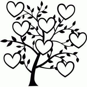 Black And White Family Tree Clipart.