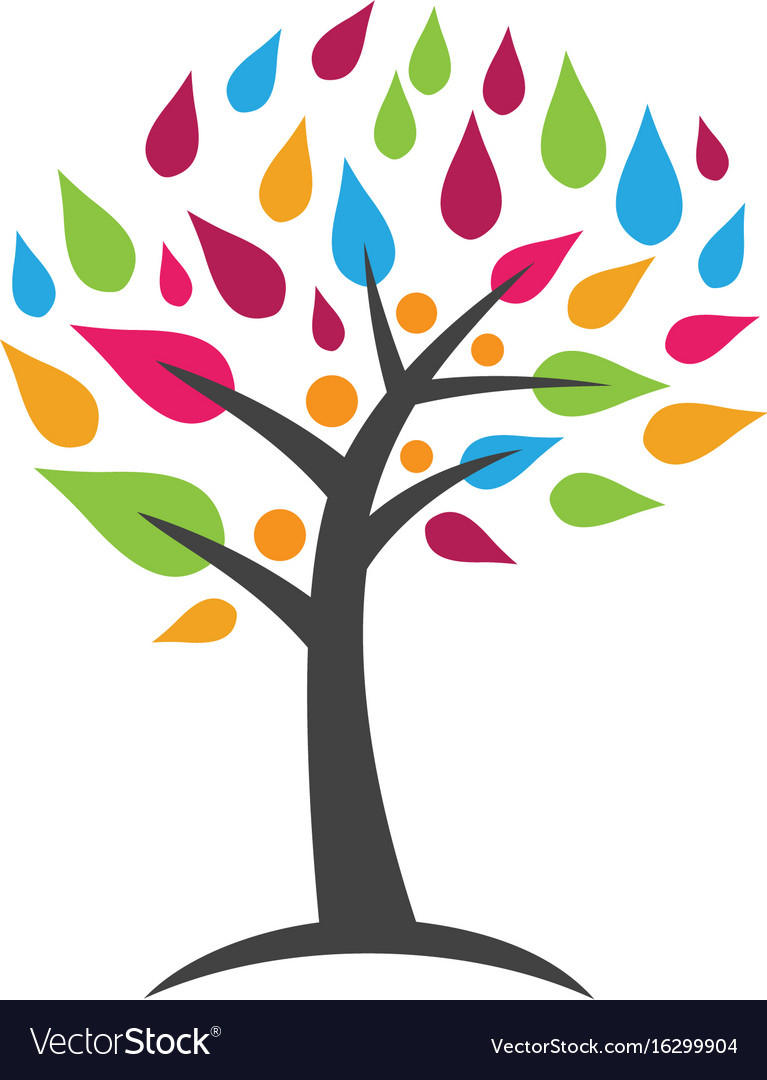 Family tree symbol icon logo design template.