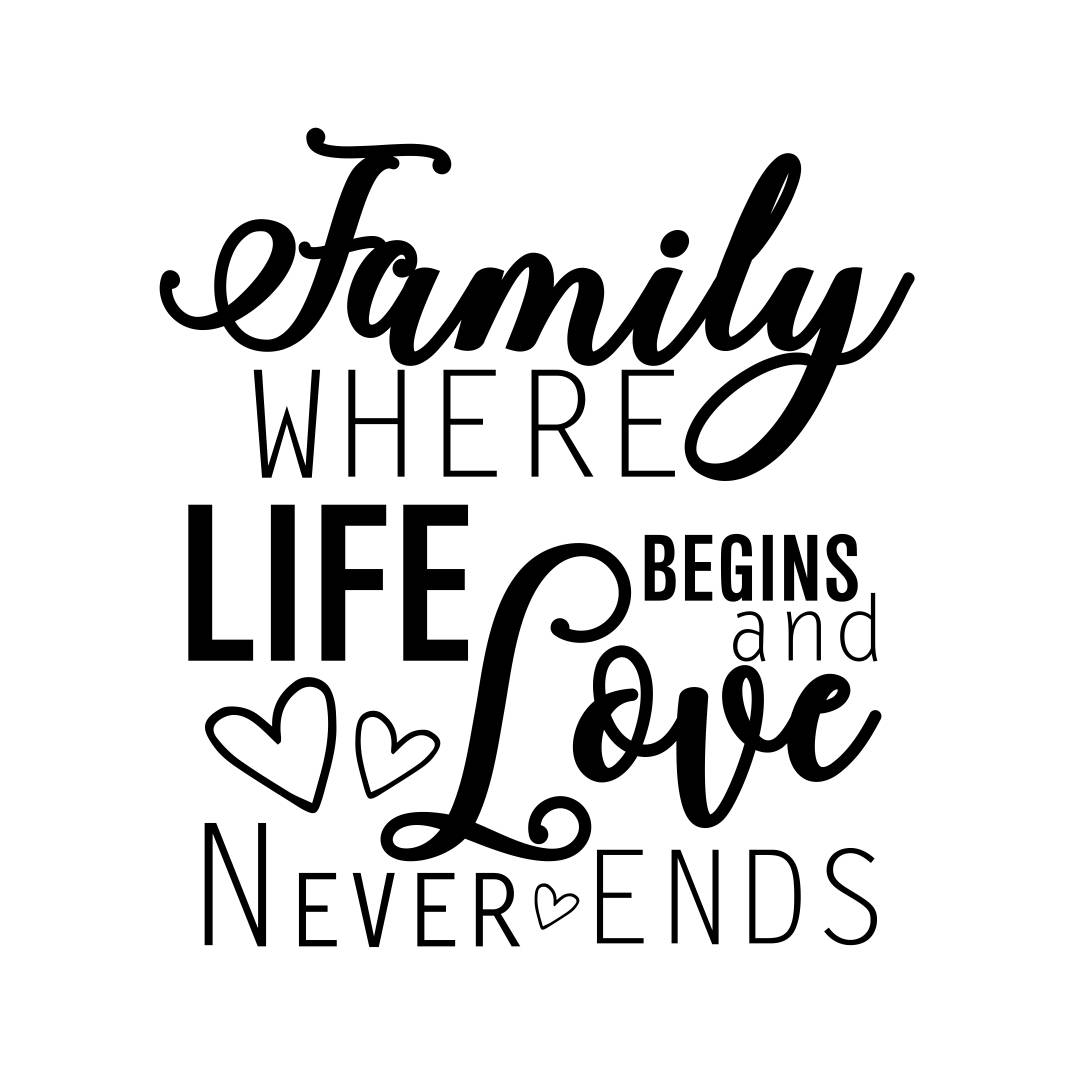Download family where life begins and love never ends png 10 free ...