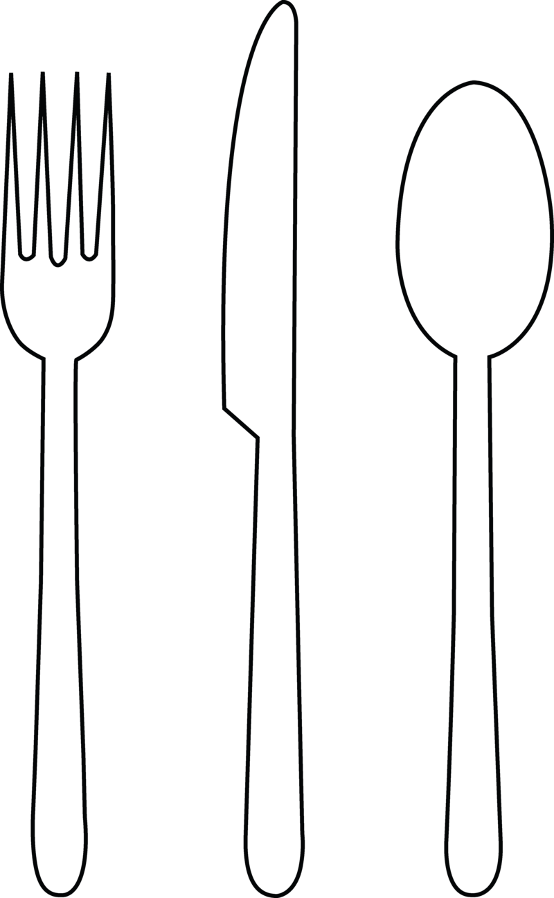Download Free png fancy fork clipart black and.