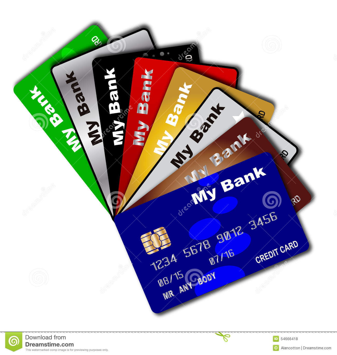 Credit Card Fanned Out Stock Images. Credit Card Fanned Out Stock Images.