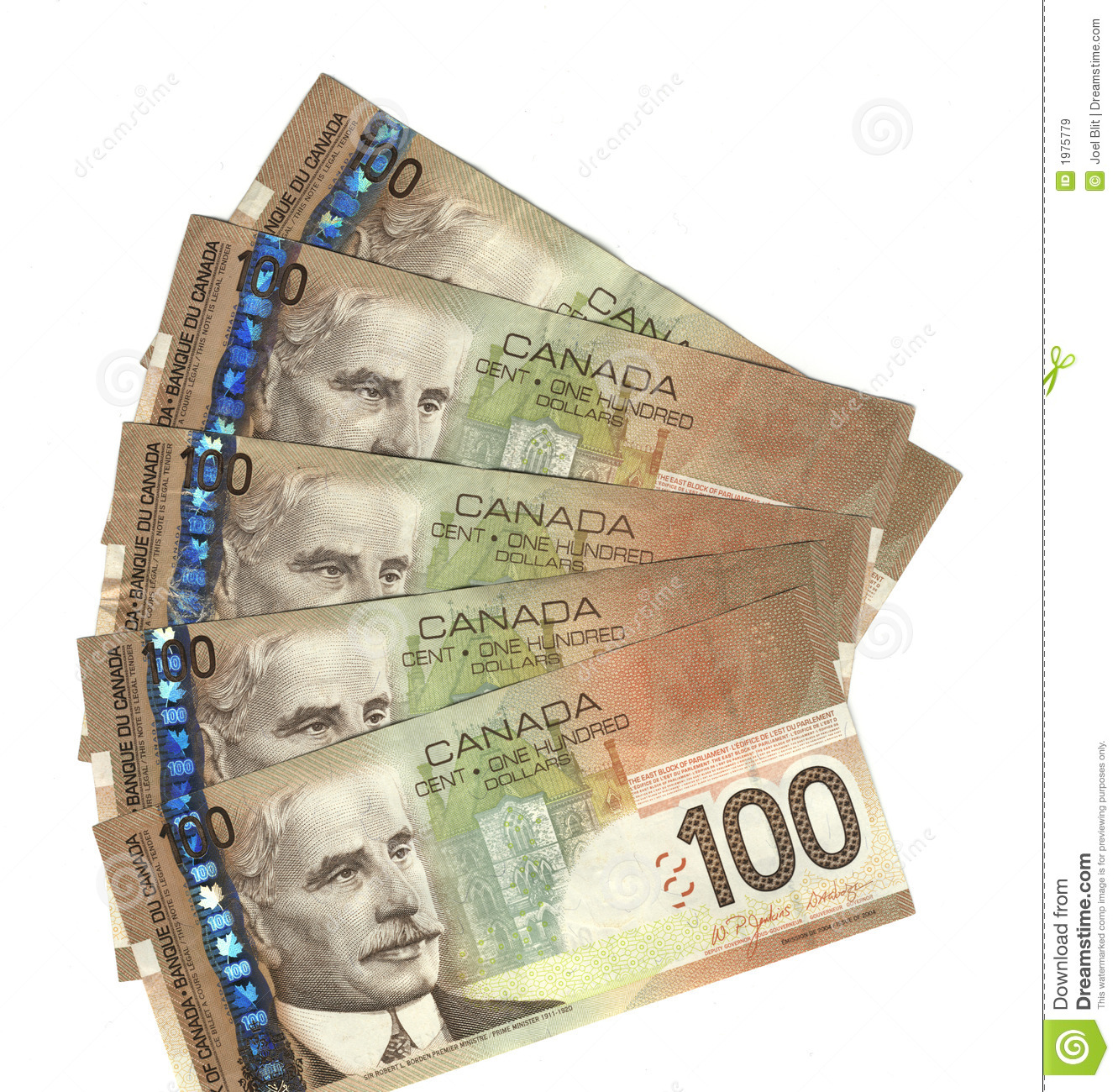 Fanned Out Canadian Hundred Dollar Bills Royalty Free Stock Images. Fanned Out Canadian Hundred Dollar Bills Royalty Free Stock Images.