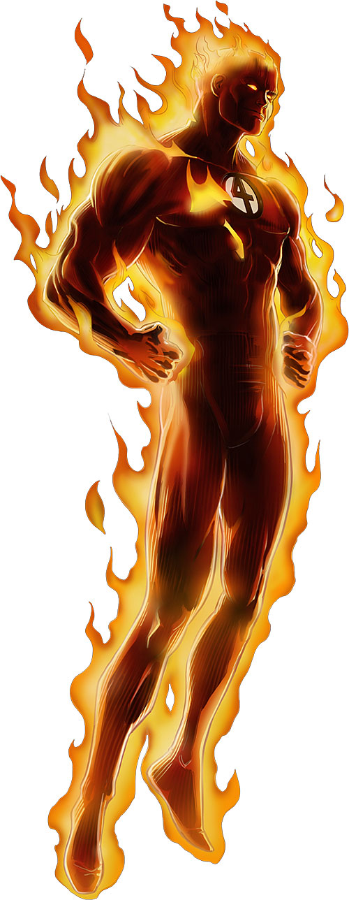 The Human Torch Fantastic Four Clip Art.