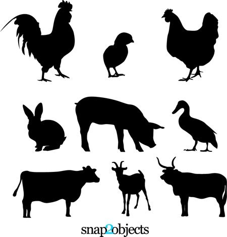 Free Farm Animals Silhouette, Download Free Clip Art, Free.