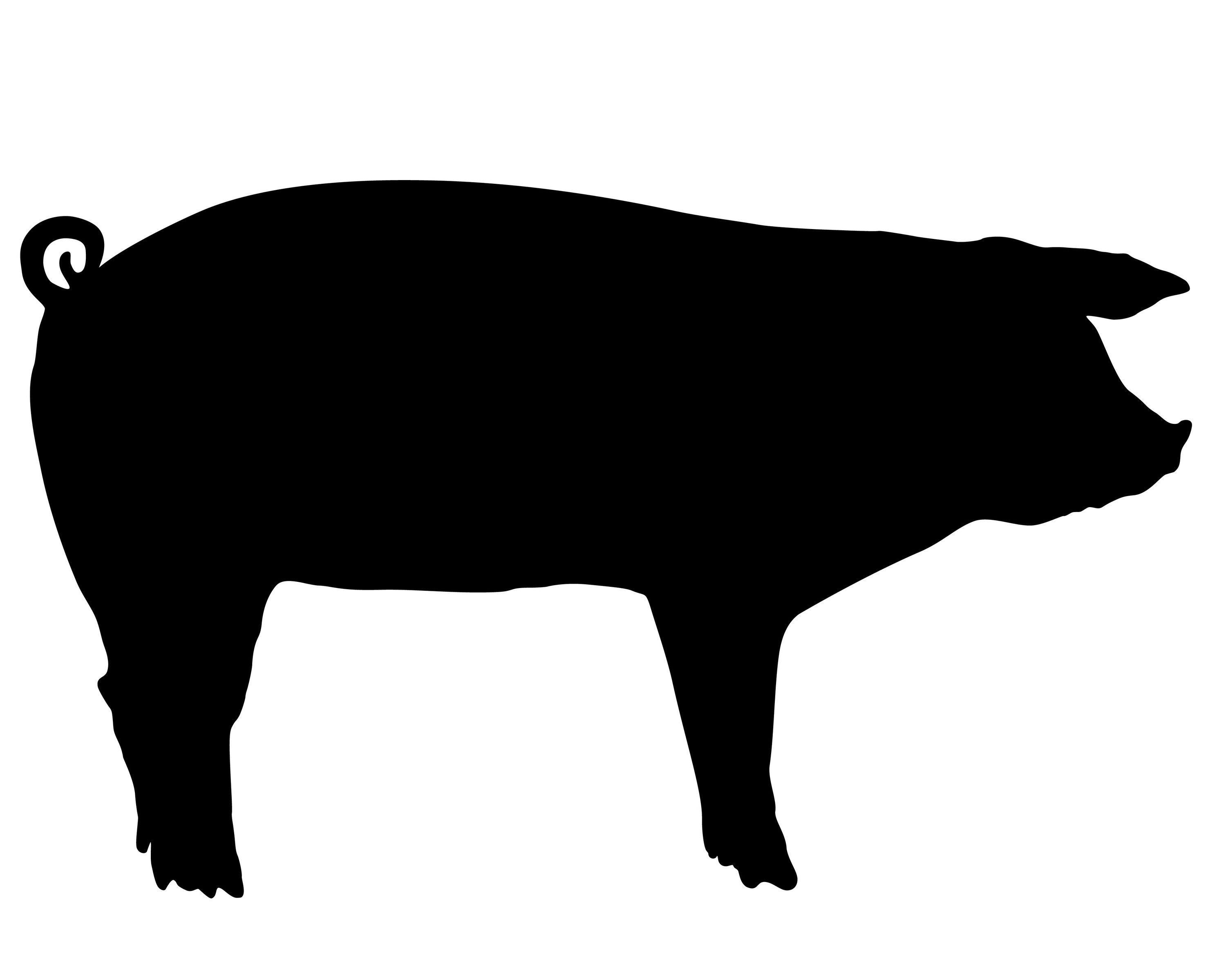 show pig silhouette clip art.