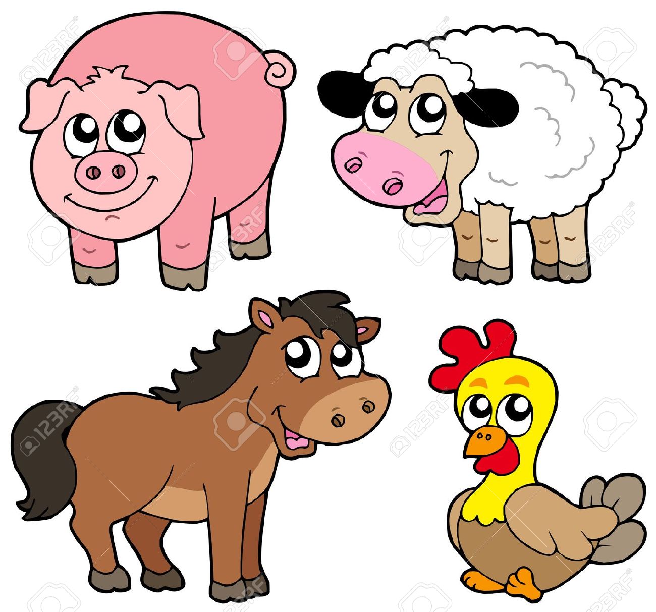 farm animals cartoon clipart 20 free Cliparts Download