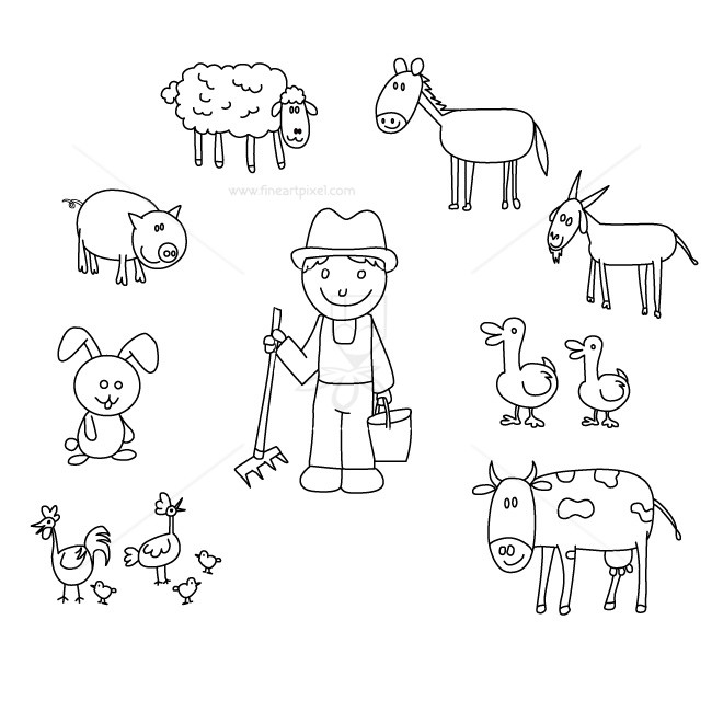 farm animals clipart black and white free 10 free Cliparts | Download