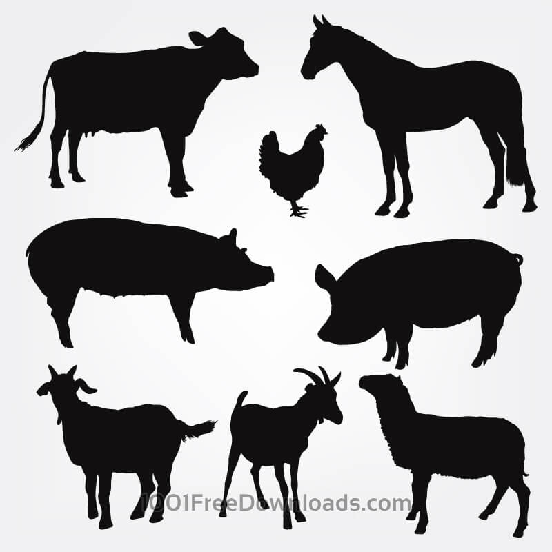 Download farm animals clipart silhouette 20 free Cliparts ...