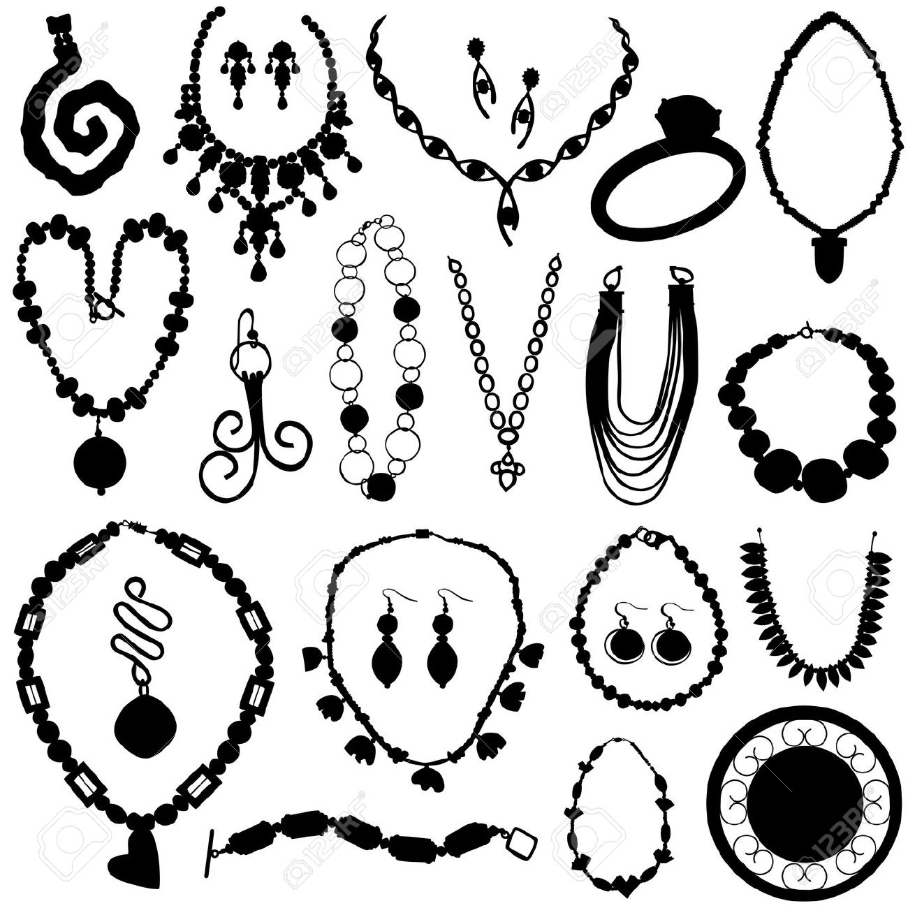 Jewellery clipart vector.