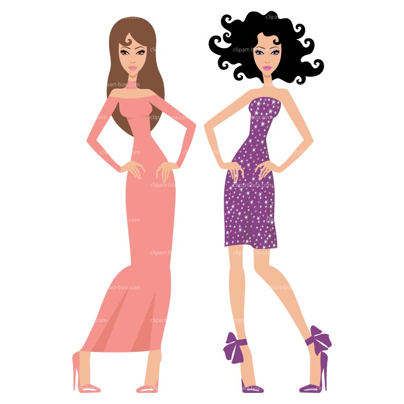 Clipart fashionable lady.