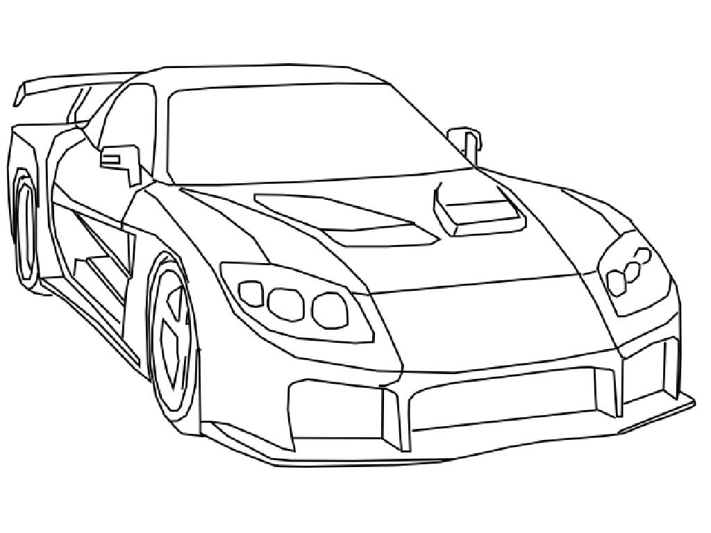 Fast And Furious Coloring Page.