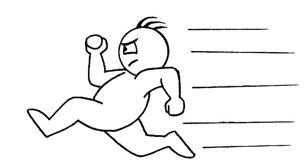 Black And White Clipart Running.
