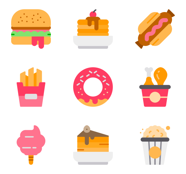 199 fast food icon packs.