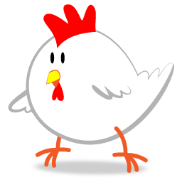 Fat Chicken Icon, PNG ClipArt Image.