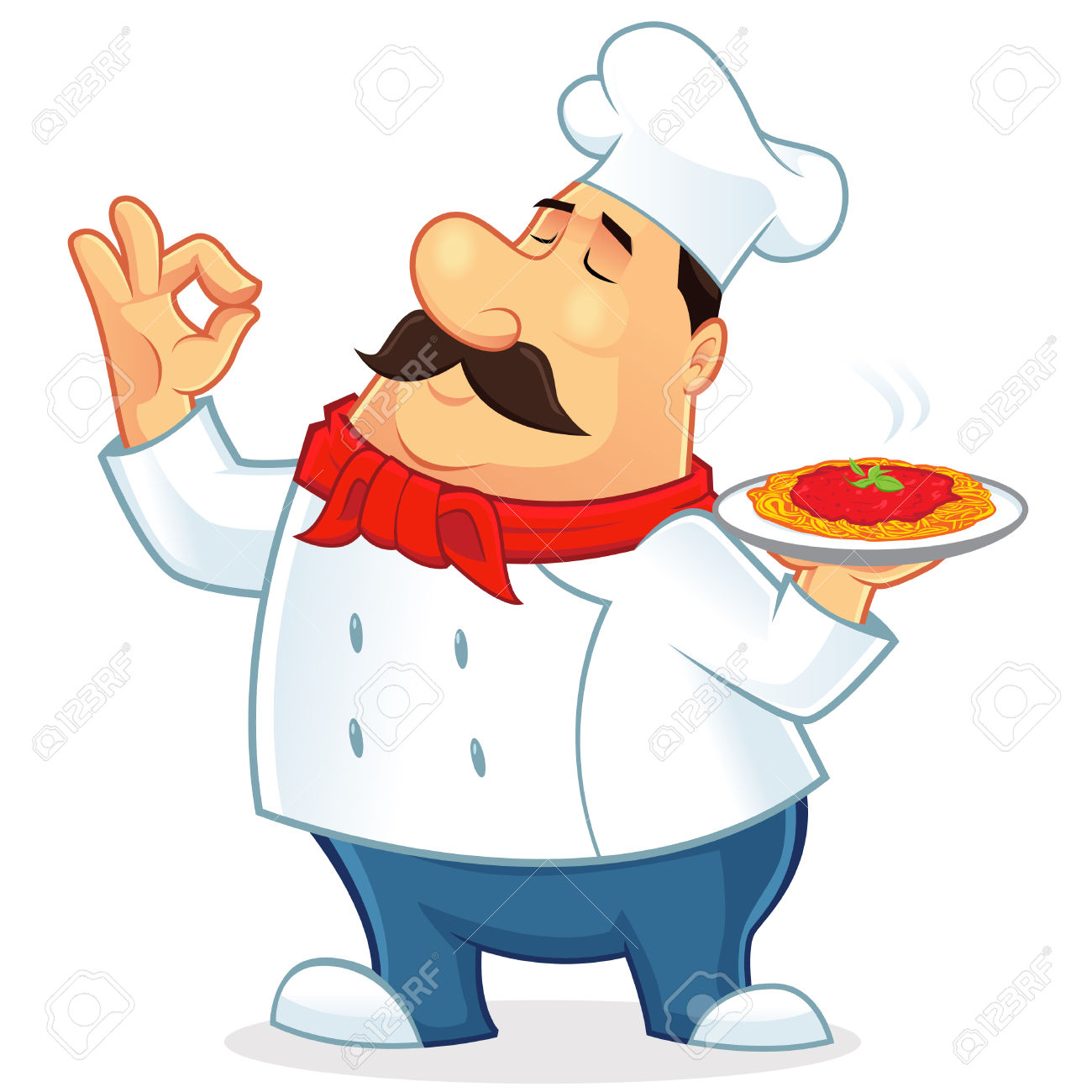 Fat Italian Chef Clipart 1 