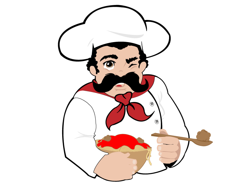 Fat Italian Chef Clipart 4 