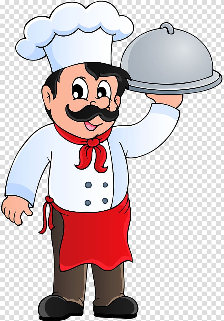 Waiter illustration, Kitchen utensil Chef , fat chef.