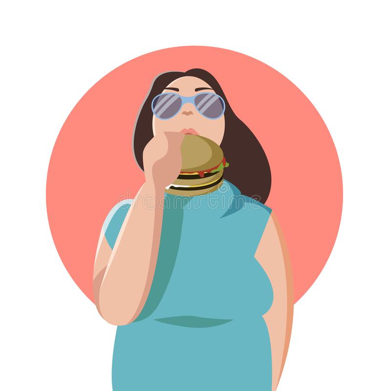 Fat Woman Stock Illustrations.