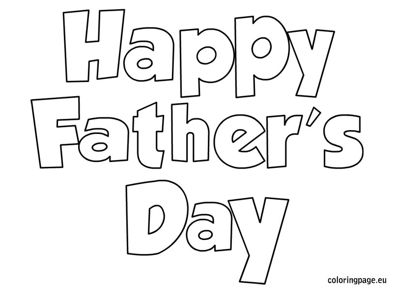 Happy Fathers Day Coloring Pages.