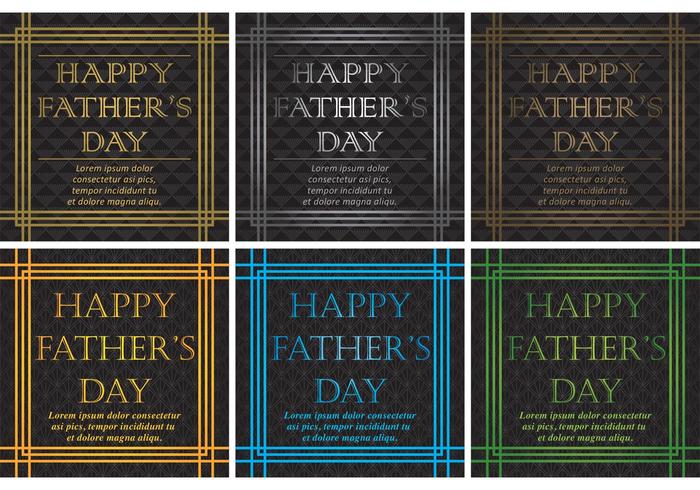 20\'s Happy Fathers Day Vector Backgrounds.