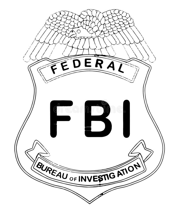 Fbi Badge Coloring Sheet Pages Sketch Coloring Page