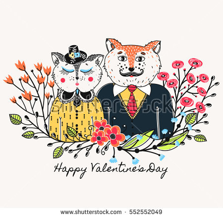 Funny Cats Couple Flowers Stock Photos, Royalty.
