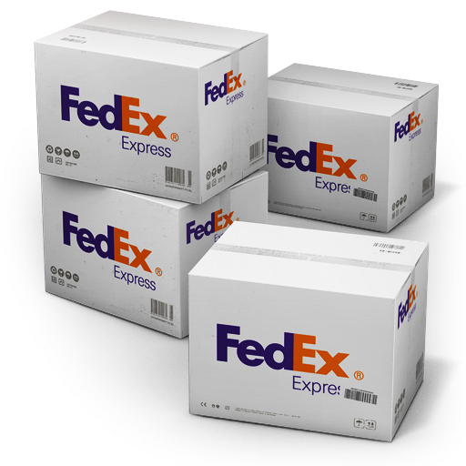 FedEx Shipping Box Icon.