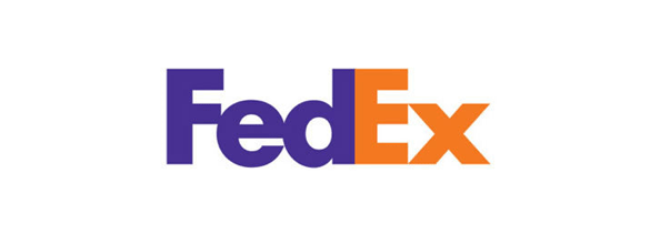 Fedex logo and negative space.