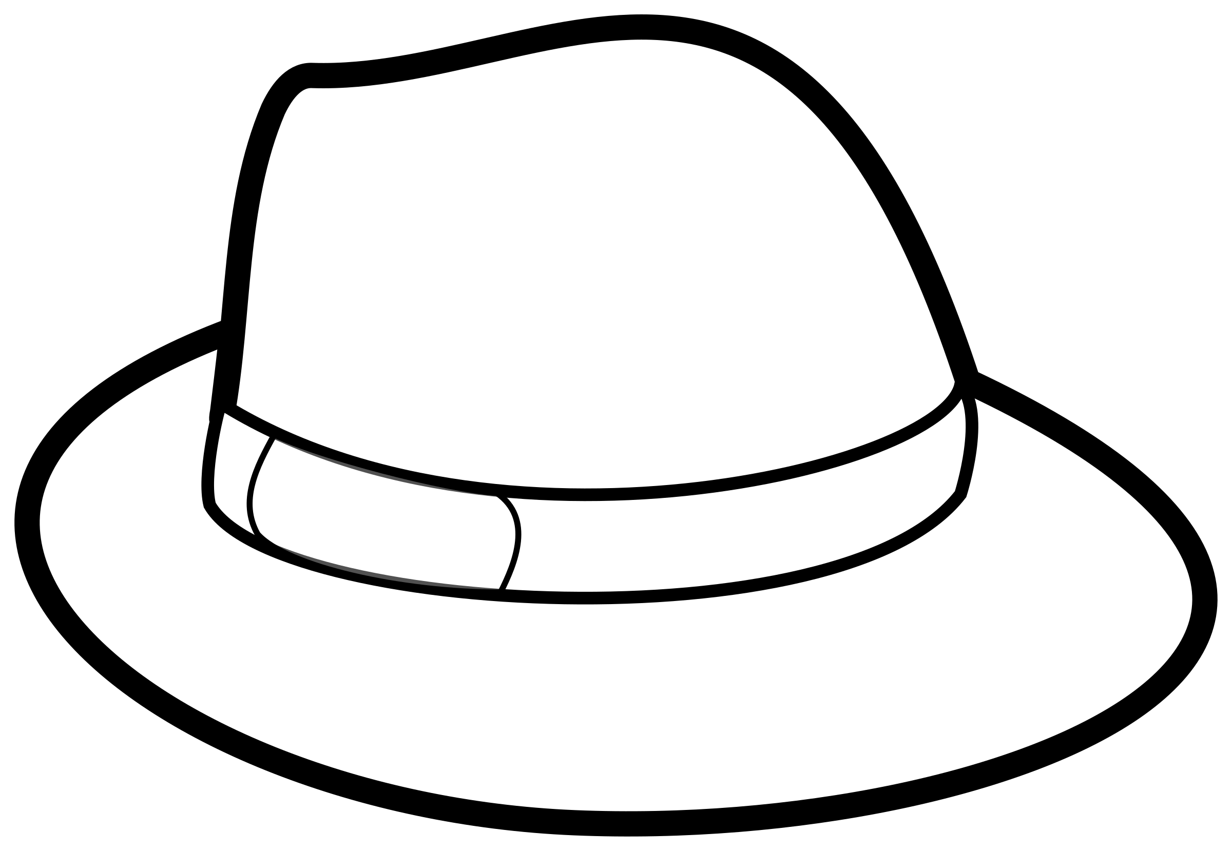 Fedora Clip Art Clipart Hat Outline #g6wEto.