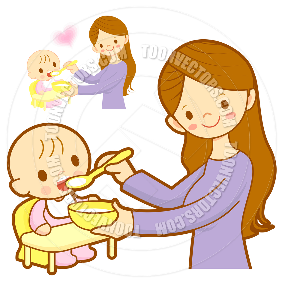Mother Feeding Baby Clipart (61 ).