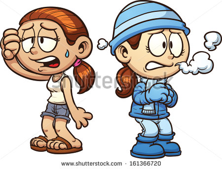 Girls Cold Weather Clipart.