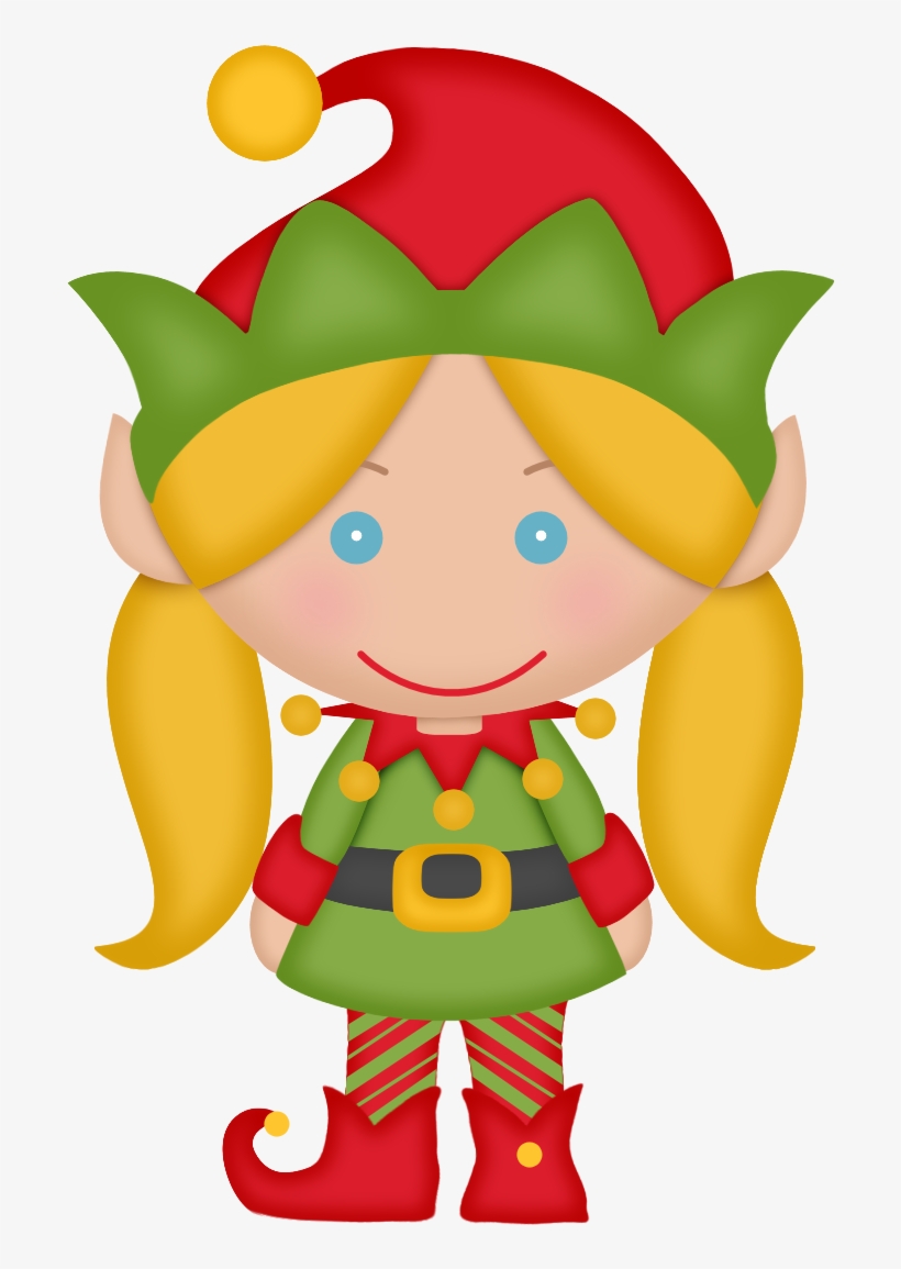 Elves Of The Helping Santa Clip Art.