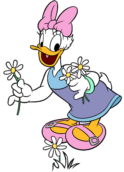 Daisy Duck loves daisies!.