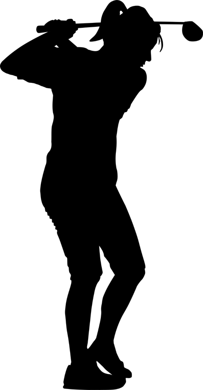 Download Female Golfer Silhouette Clipart Golf Stroke.