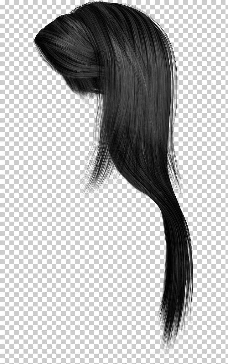 Hairstyle Long hair, Women hair , straight black hair.