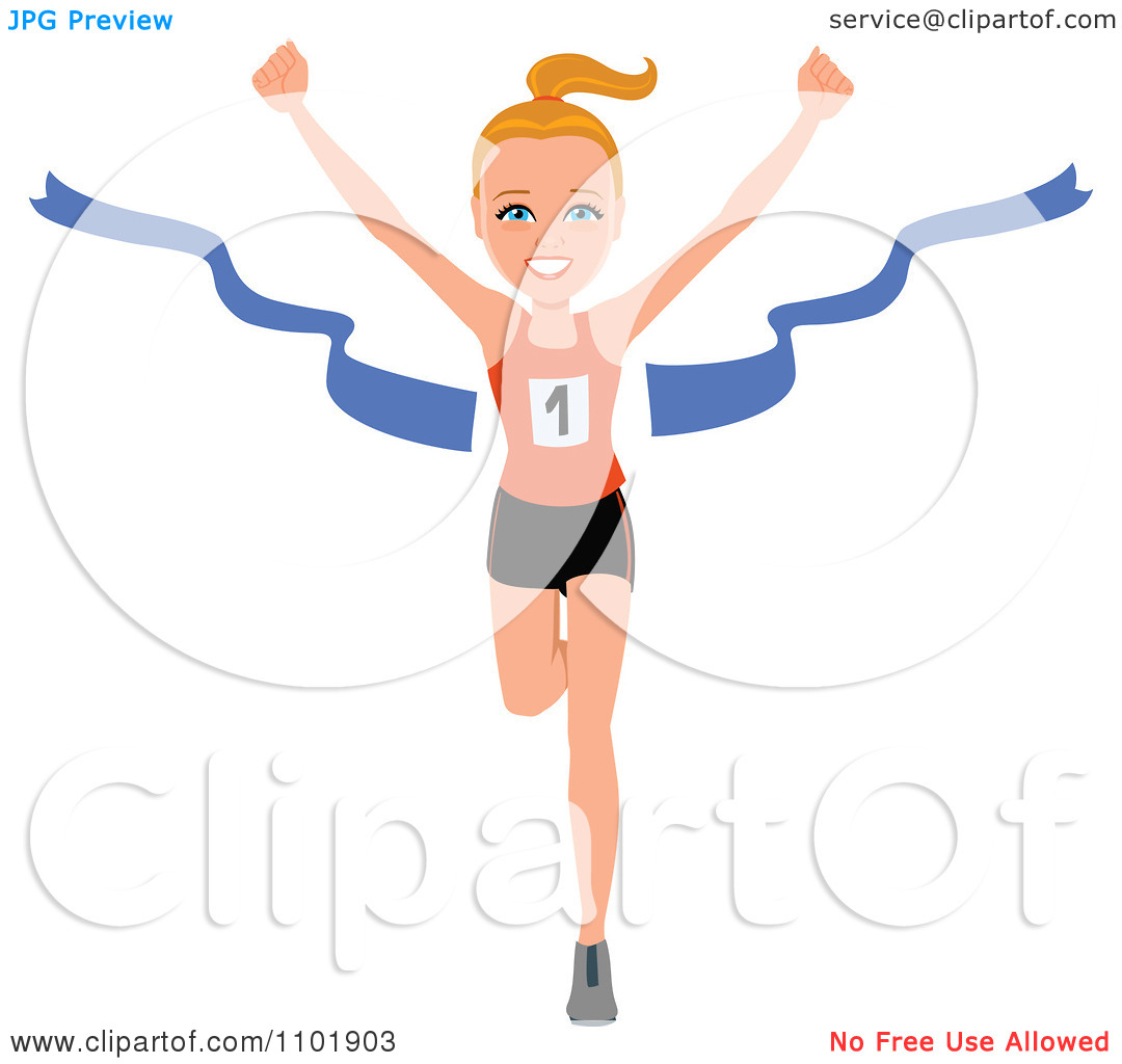 Female Marathon Runner Clipart.