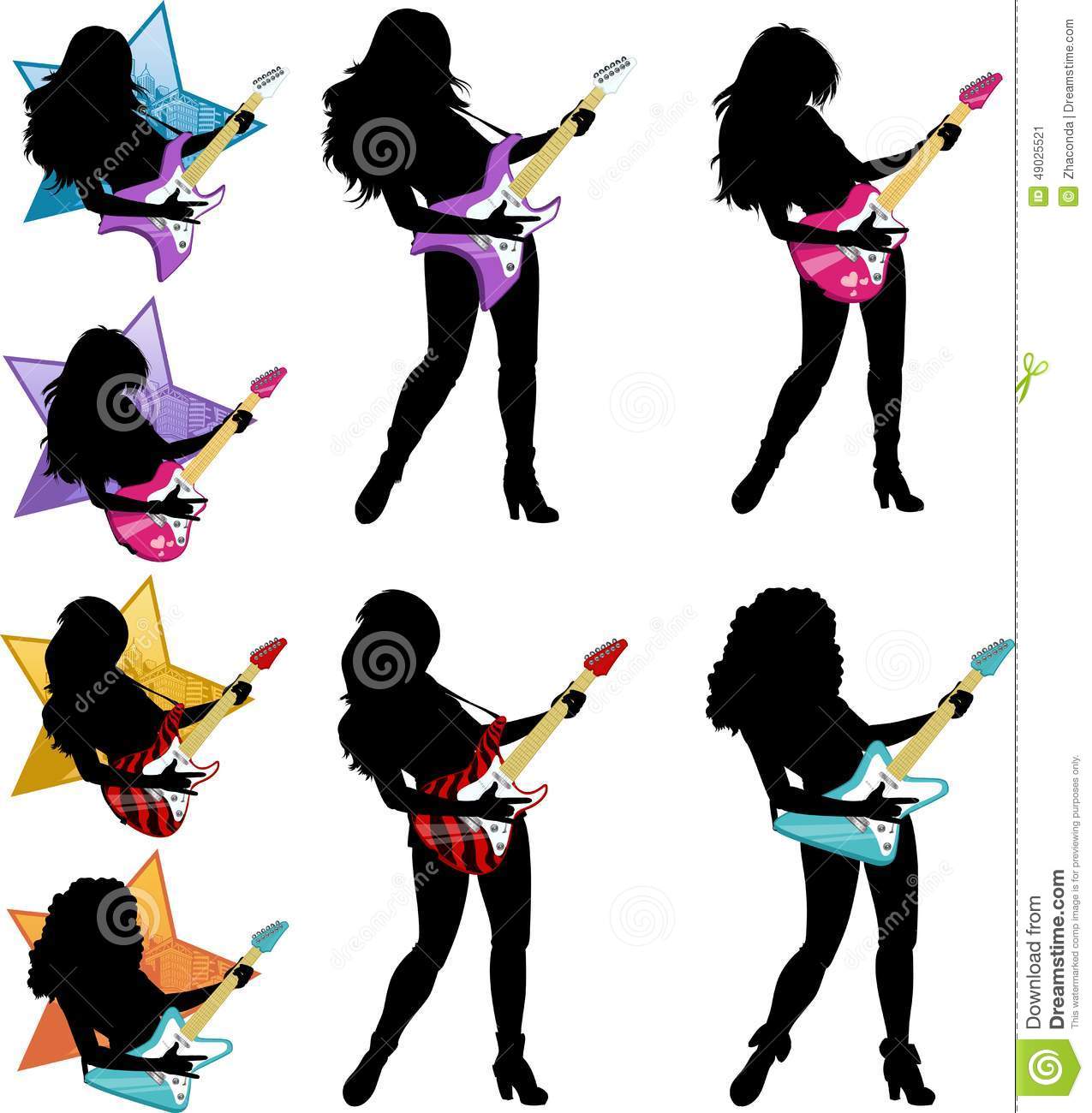 Rockstar Girl Silhouette.