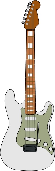 Fender Stratocaster Guitar clip art Free vector in Open office.
