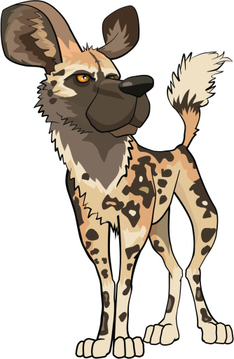 African Wild Dog Clip Art, Vector Images & Illustrations.