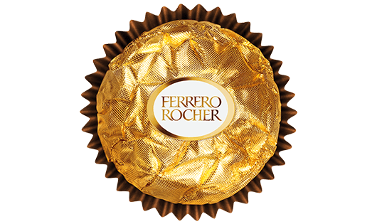 Ferrero Rocher Top View transparent PNG.