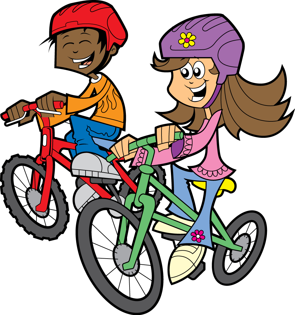 Bike Riding Safety Clipart.