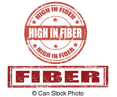 Vector Clip Art of High Fiber Diet rubber stamp.
