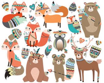 Tribal animaux Clipart.