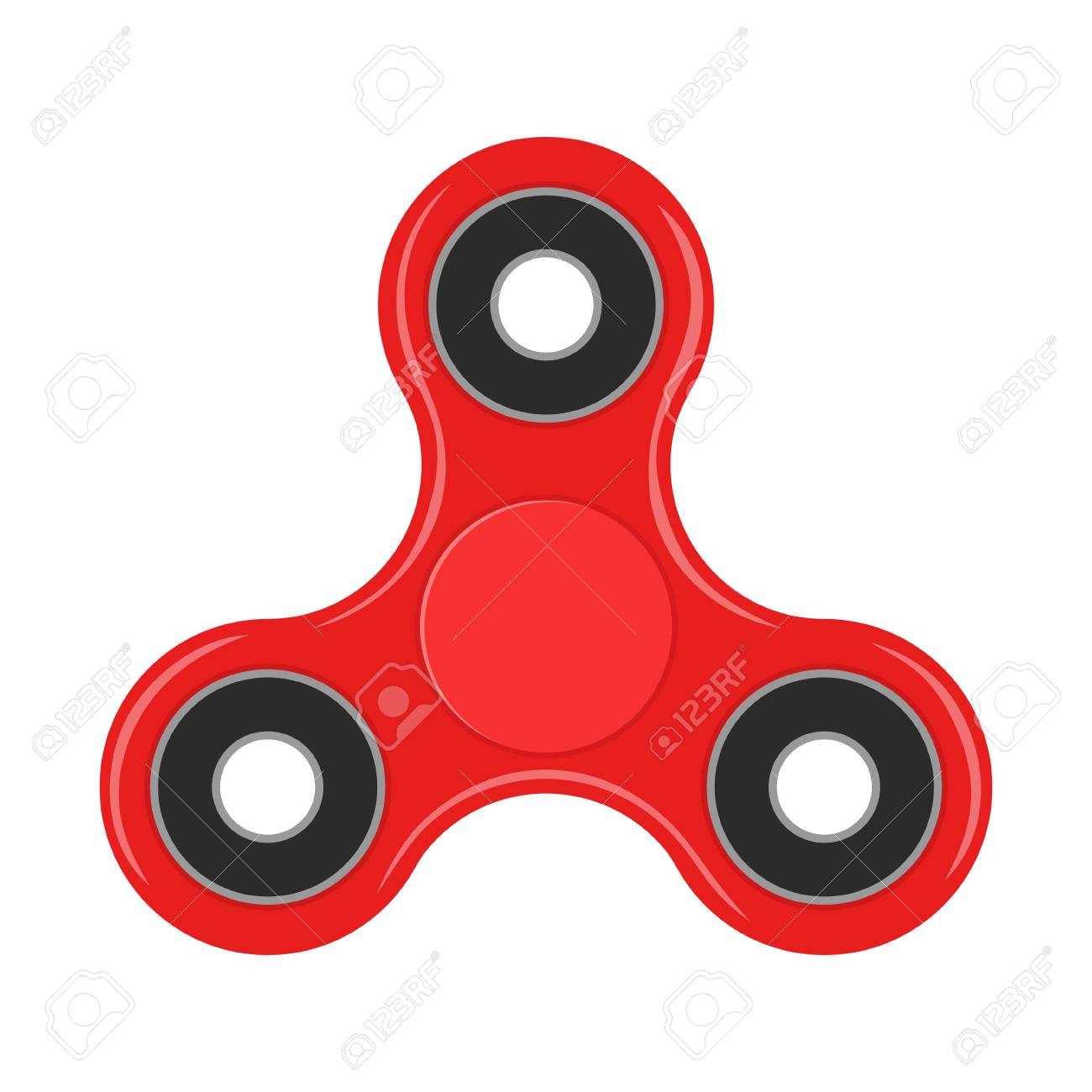 Fidget spinner isolated on white background. Stress relieving,...