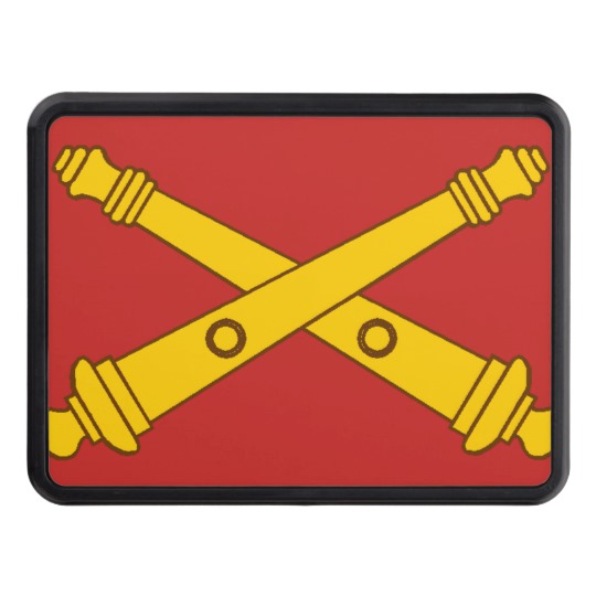 Field Artillery Crossed Cannons Trailer Hitch Cover.